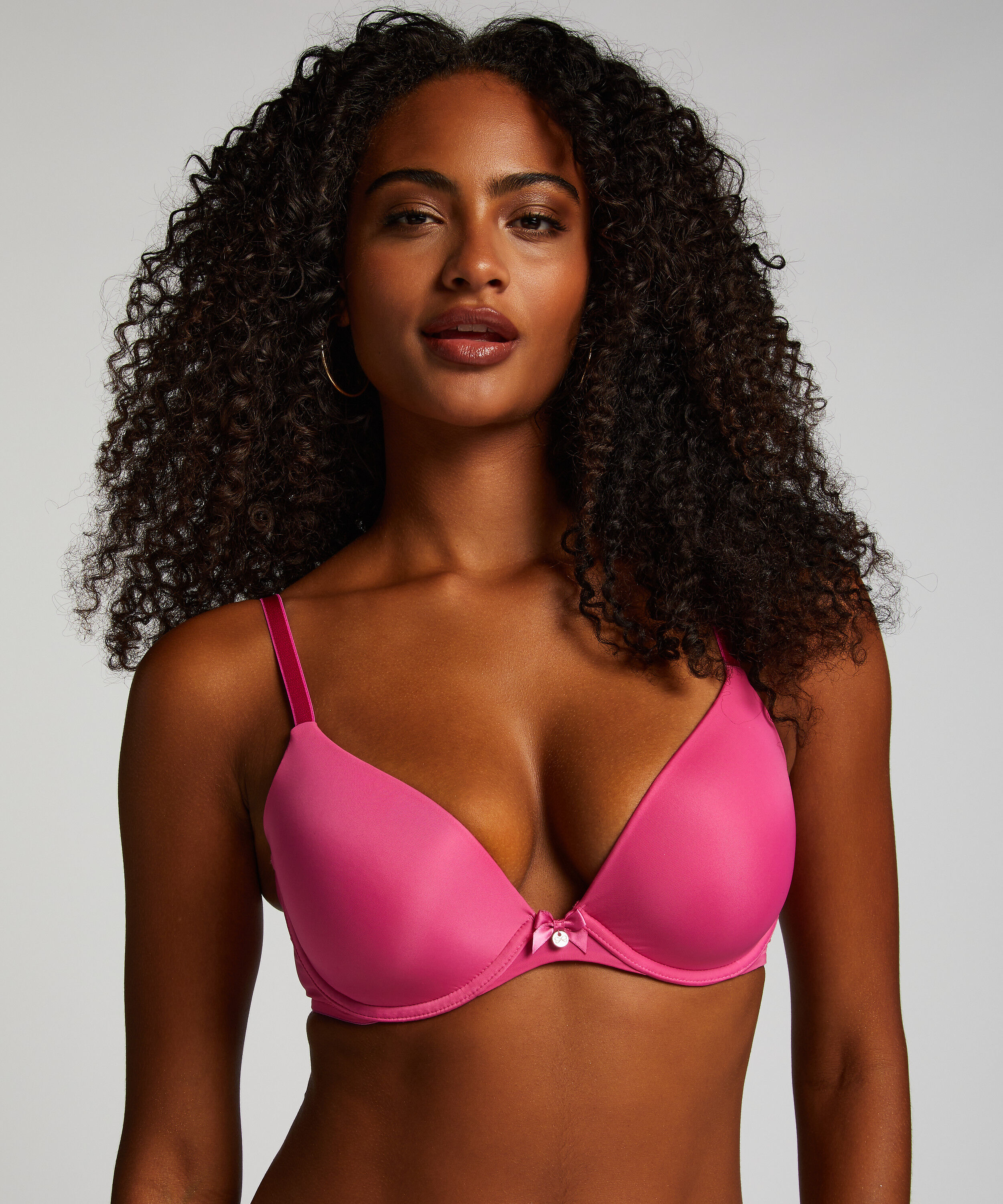 Formpressad bygel-bh Plunge, Rosa