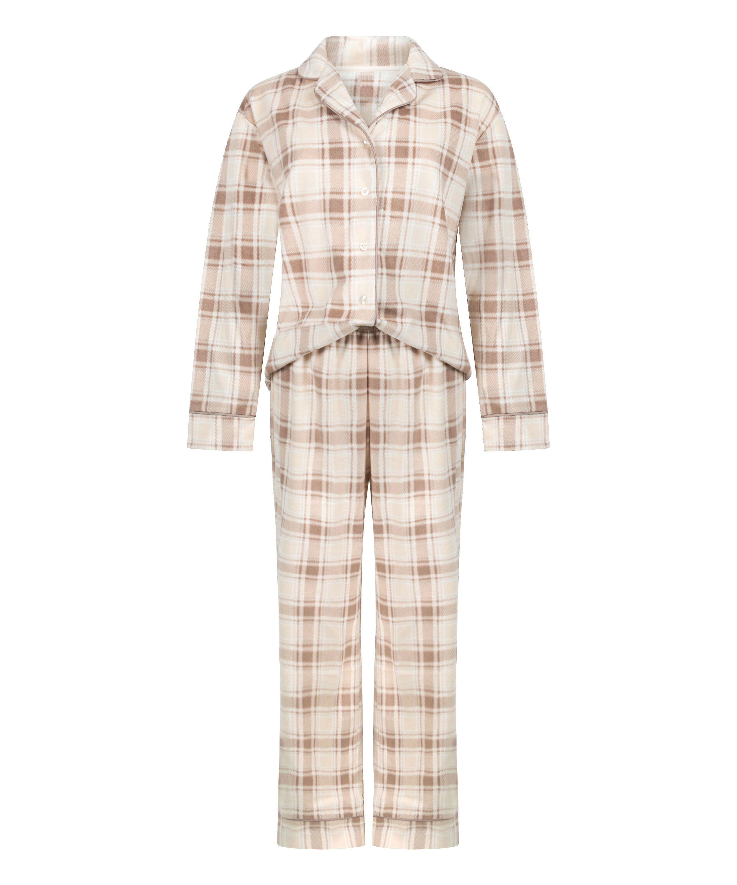 Pyjamasset i polarfleece, Vit