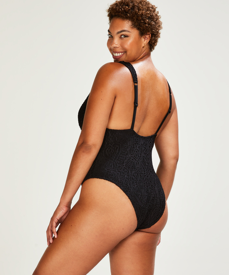 Crochet baddr&auml;kt, Svart