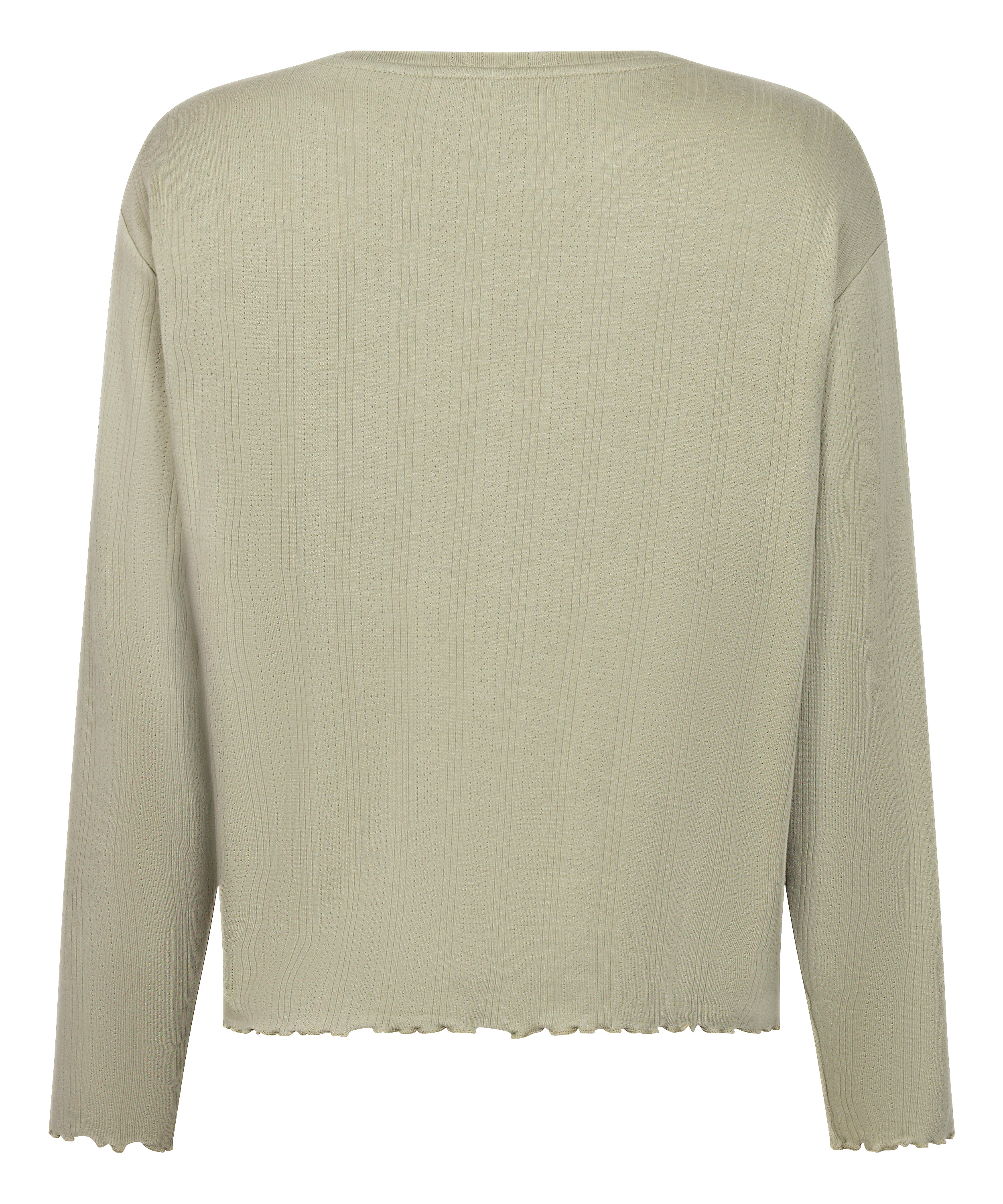 Pyjama Top Loose Pointelle, Grön, main