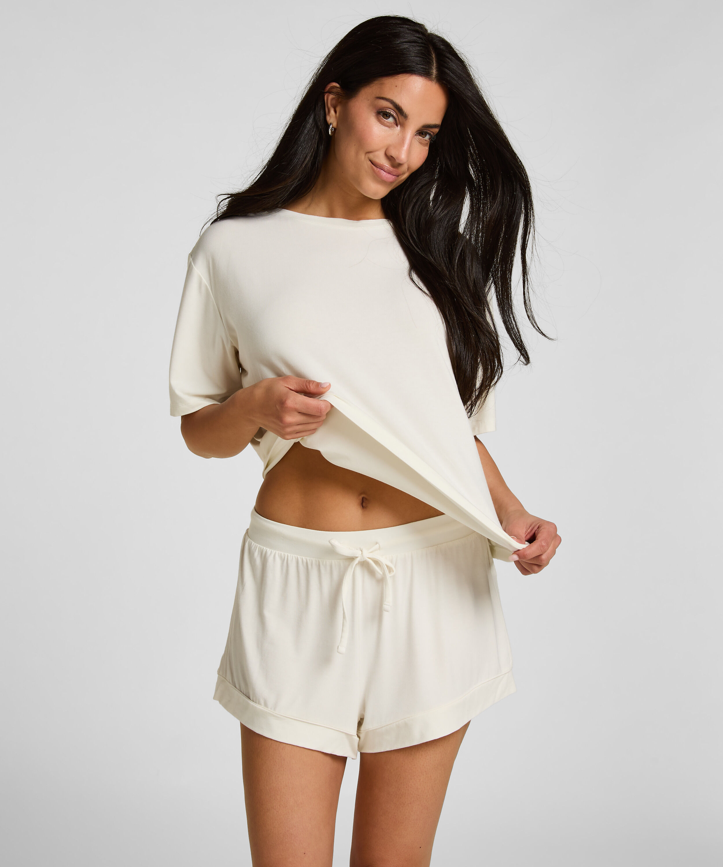Pyjamas Set Randig Henley