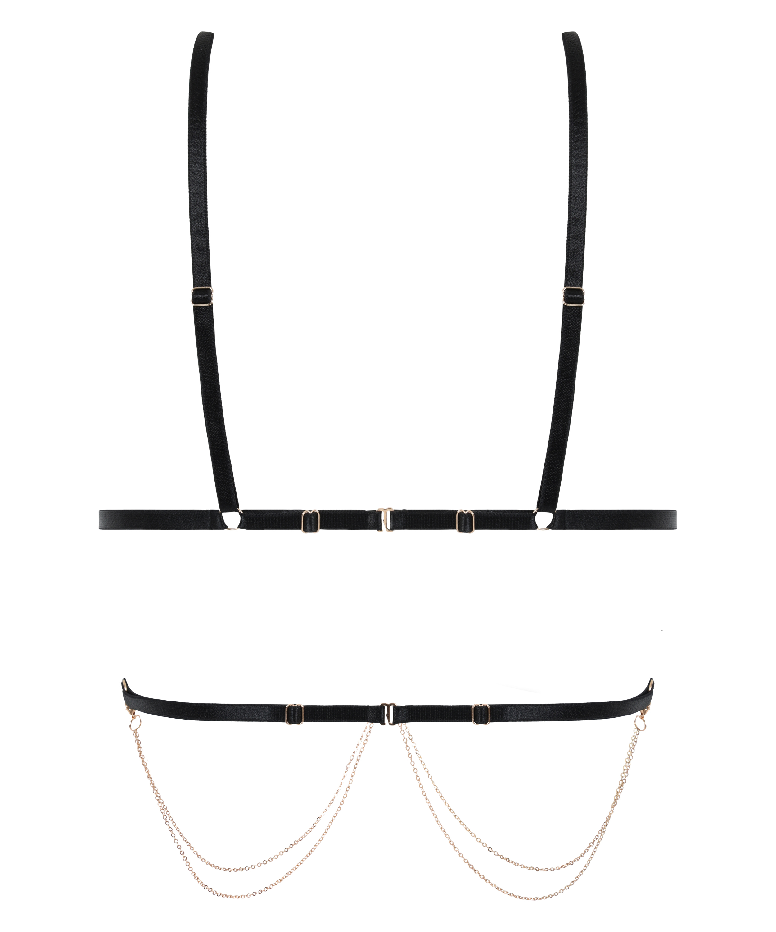 Bralette Chain Top, Svart, main