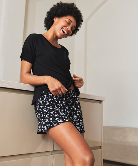 Kort pyjamasset, Svart