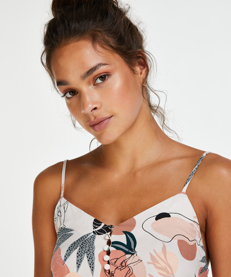 Linne i v&auml;vt tyg, Rosa