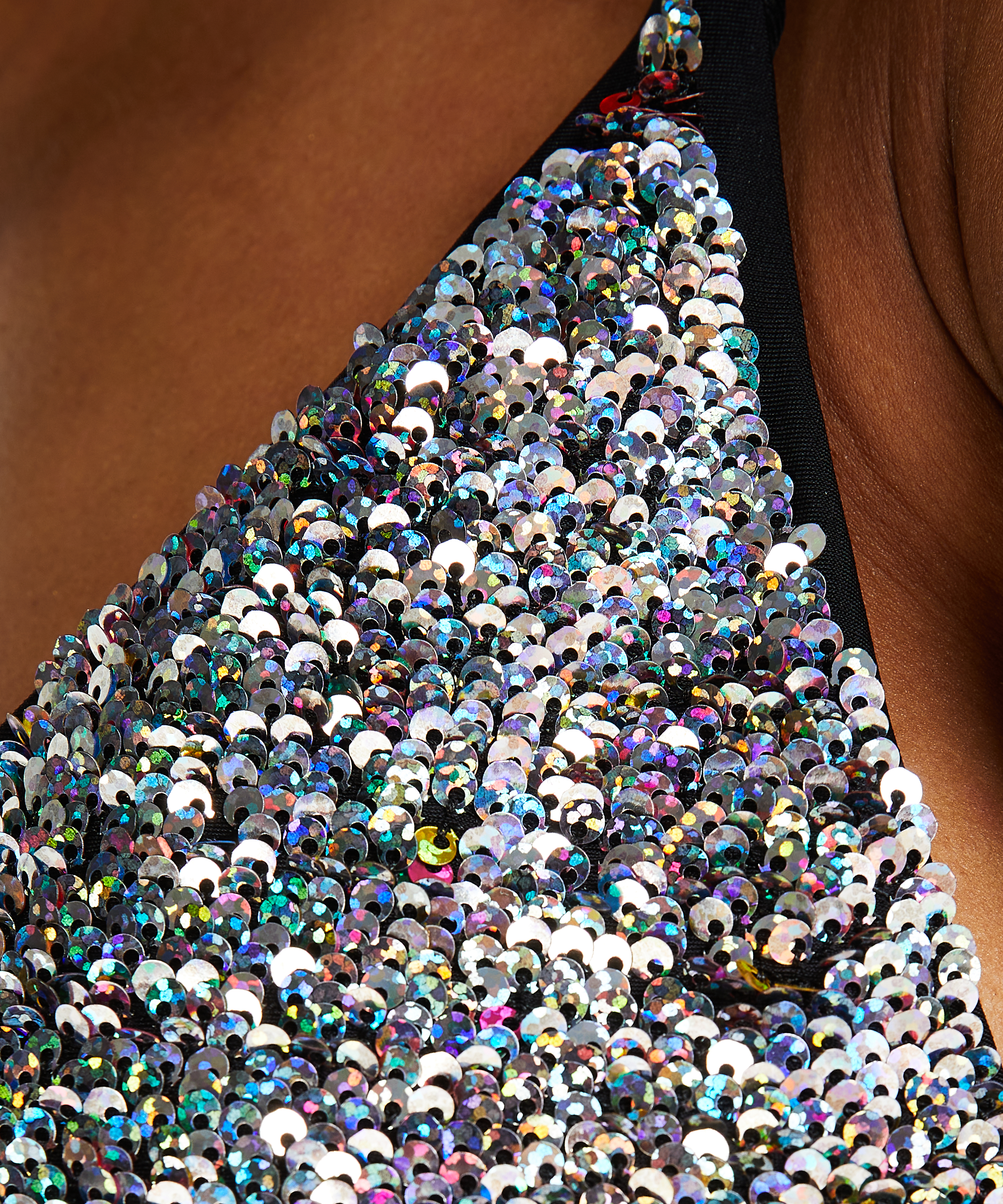 Pride triangel-bikini&ouml;verdel, Svart, main