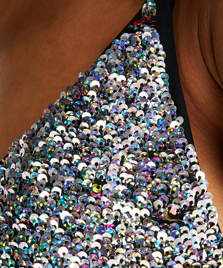 Pride triangel-bikini&ouml;verdel, Svart