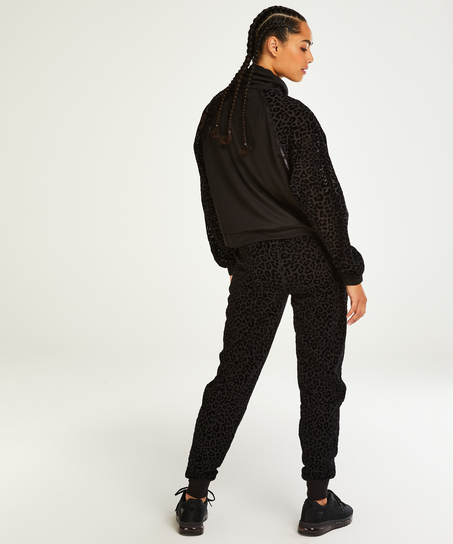 HKMX leopardjacka, Svart