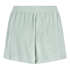 Shorts i frottétextur, Grön