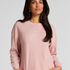 Top Waffle Henley, Rosa