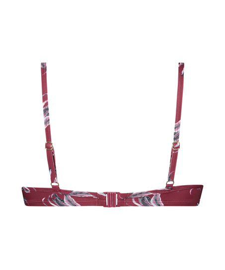 Icke-formpressad bikini&ouml;verdel med bygel Tropic Glam, R&ouml;d