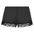 Satin pyjamasshorts, Svart