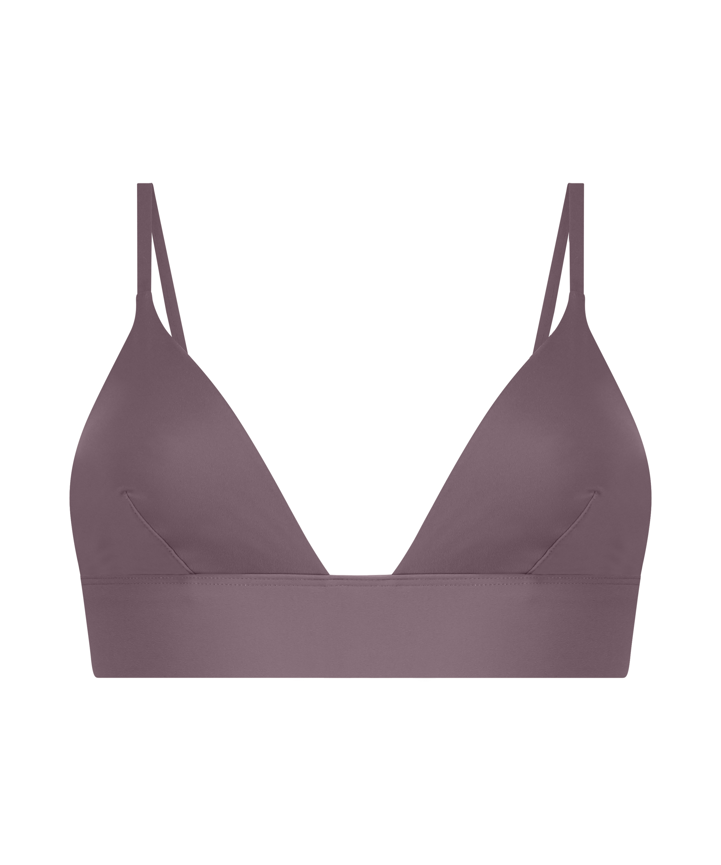Triangel Bralette Smooth, Brun, main