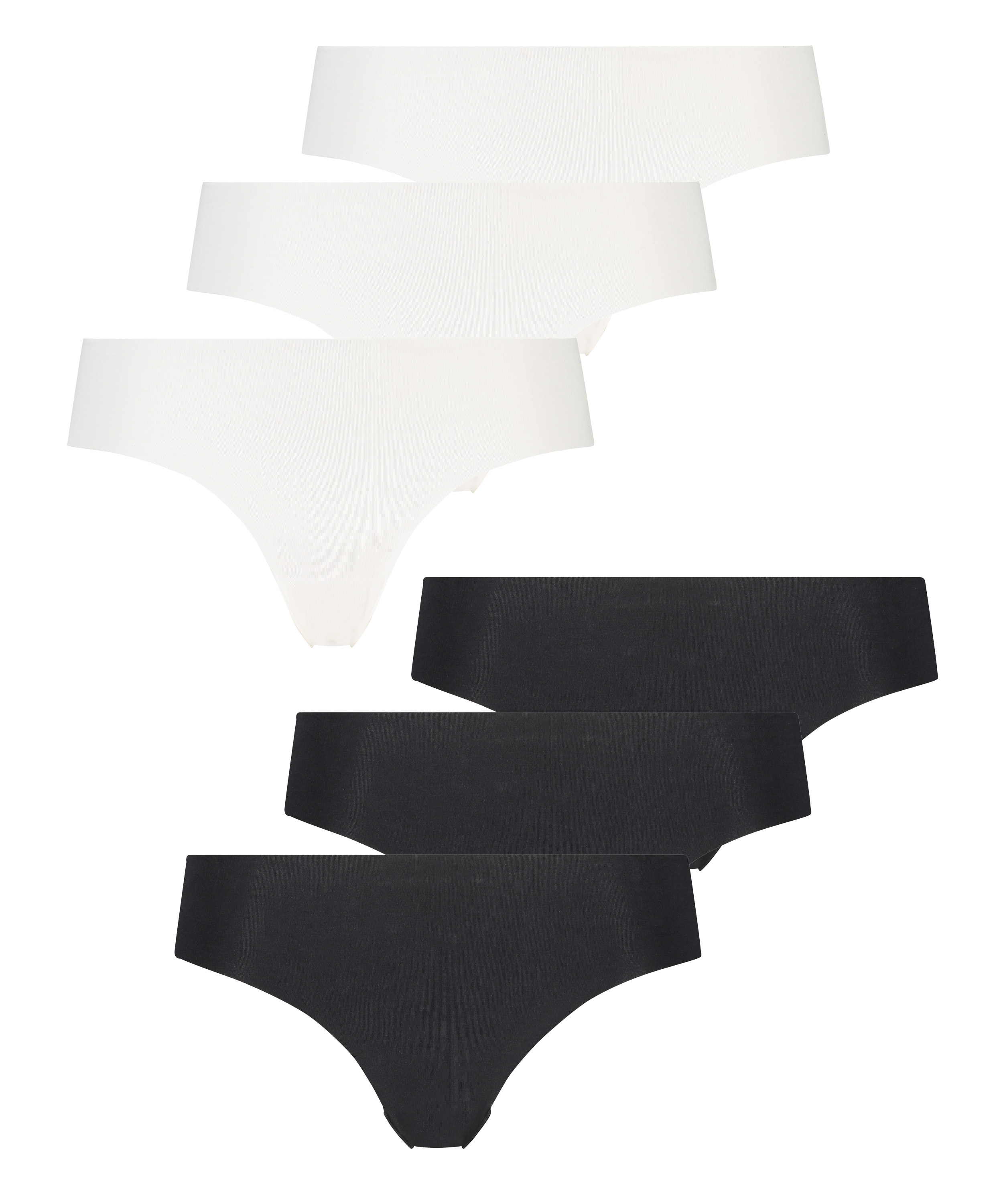 6-pack  osynlig brazilian-trosa, Vit, main