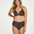 Formpressad bikinitopp med bygel Leopard, Beige