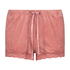 Shorts i sammet och spets, Rosa