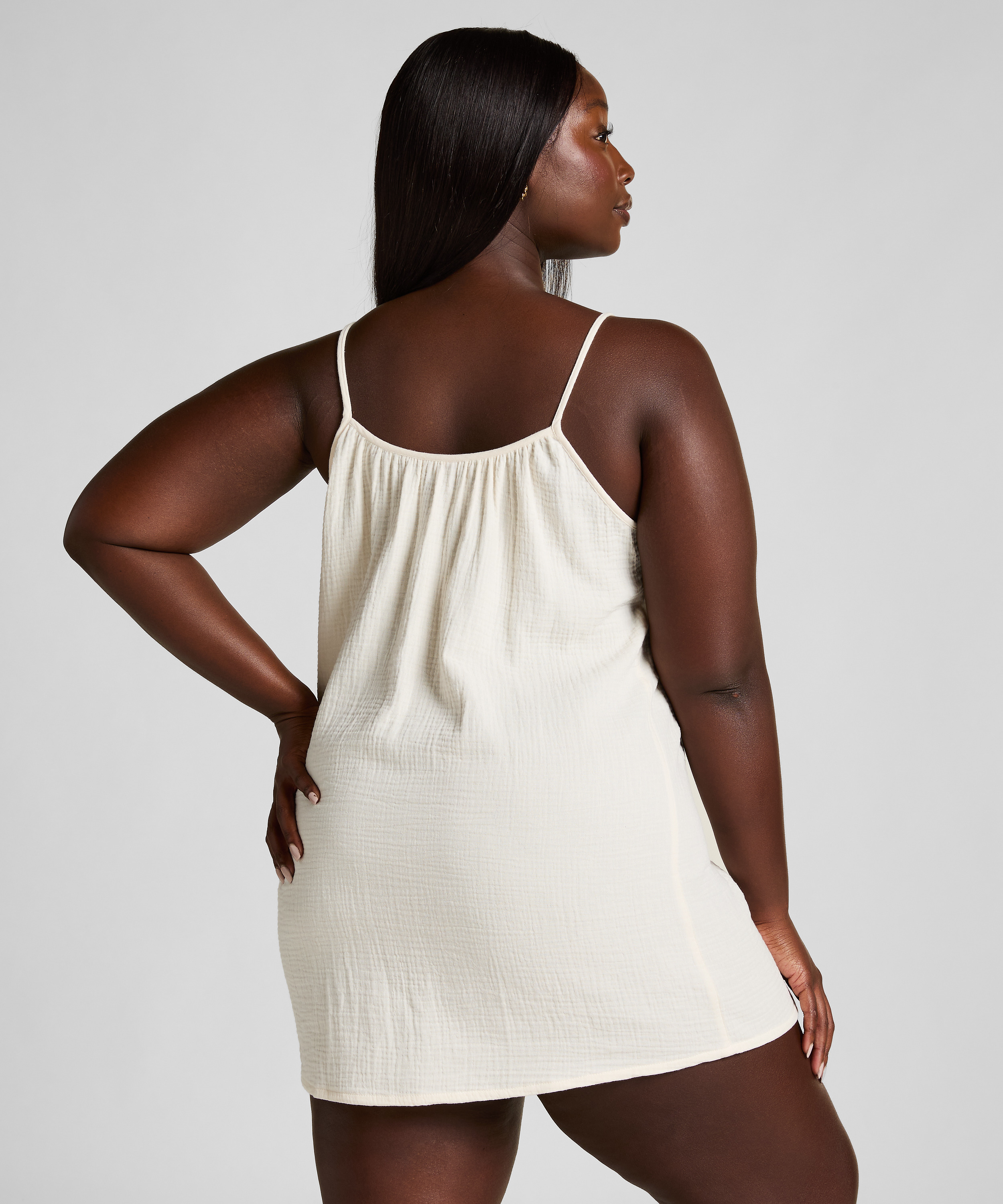 Muslin-underklänning, Vit, main