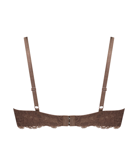 Icke formpressad bygel-bh Marine, Brun