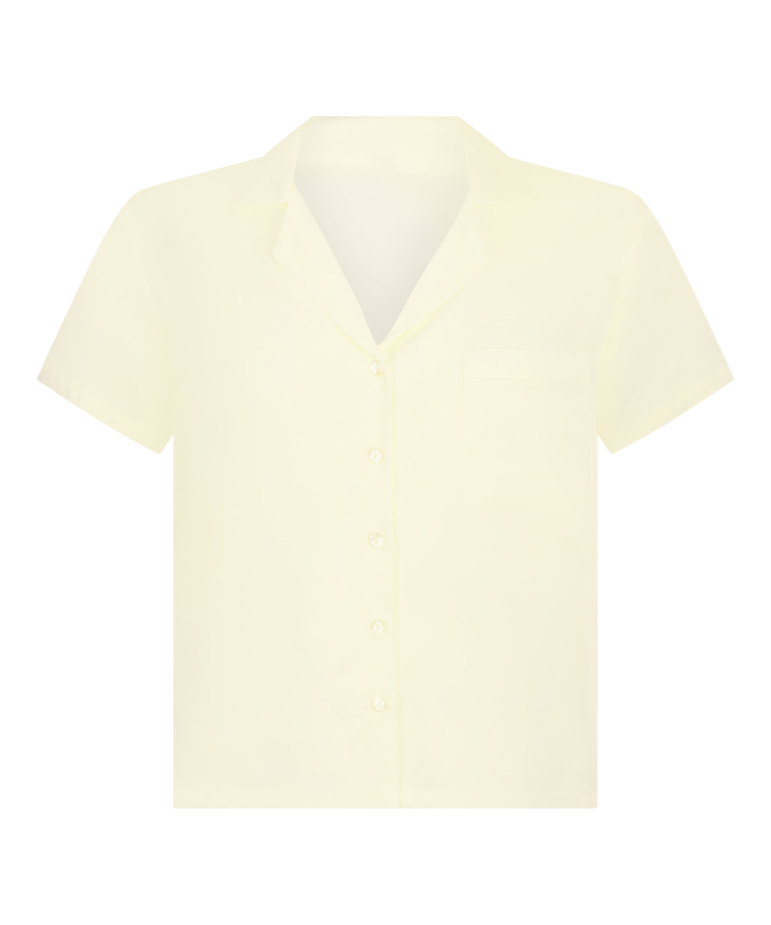 Kort&auml;rmad jacka i Satin, Gul