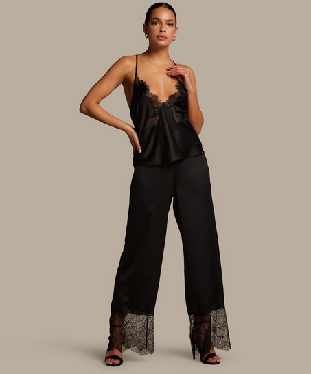 Spetsbyxor med vida ben Sophia, Svart