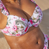 Tropical formpressad bikinitopp med bygel, Vit