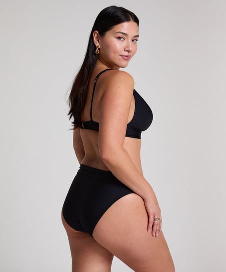 Luna triangelformad bikini&ouml;verdel, Svart