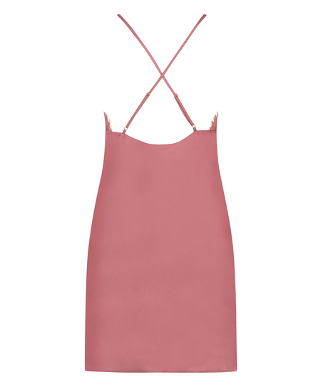 Zara underklänning i satin, Rosa