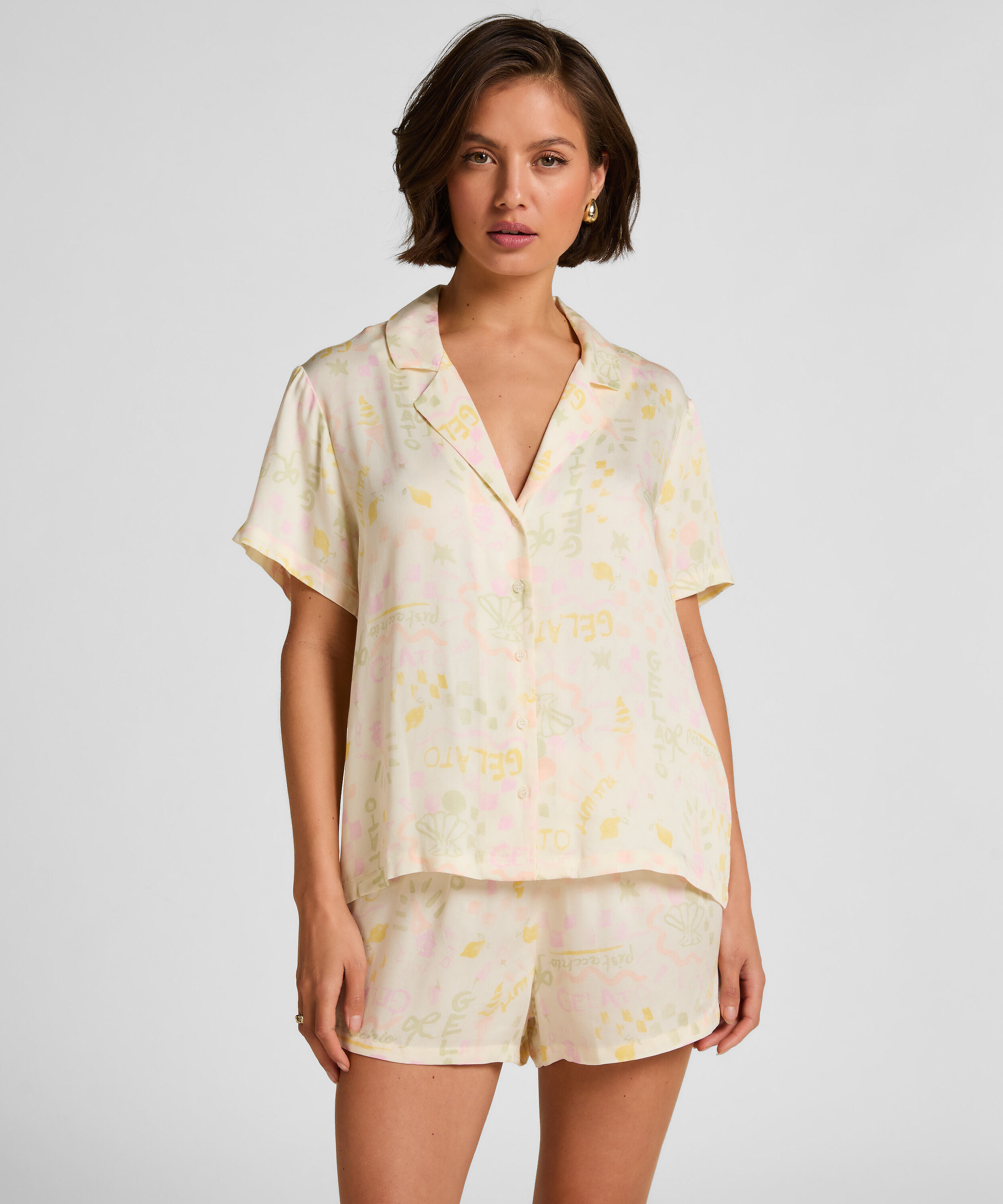 Satin-shorts, Vit Satin-shorts, Vit