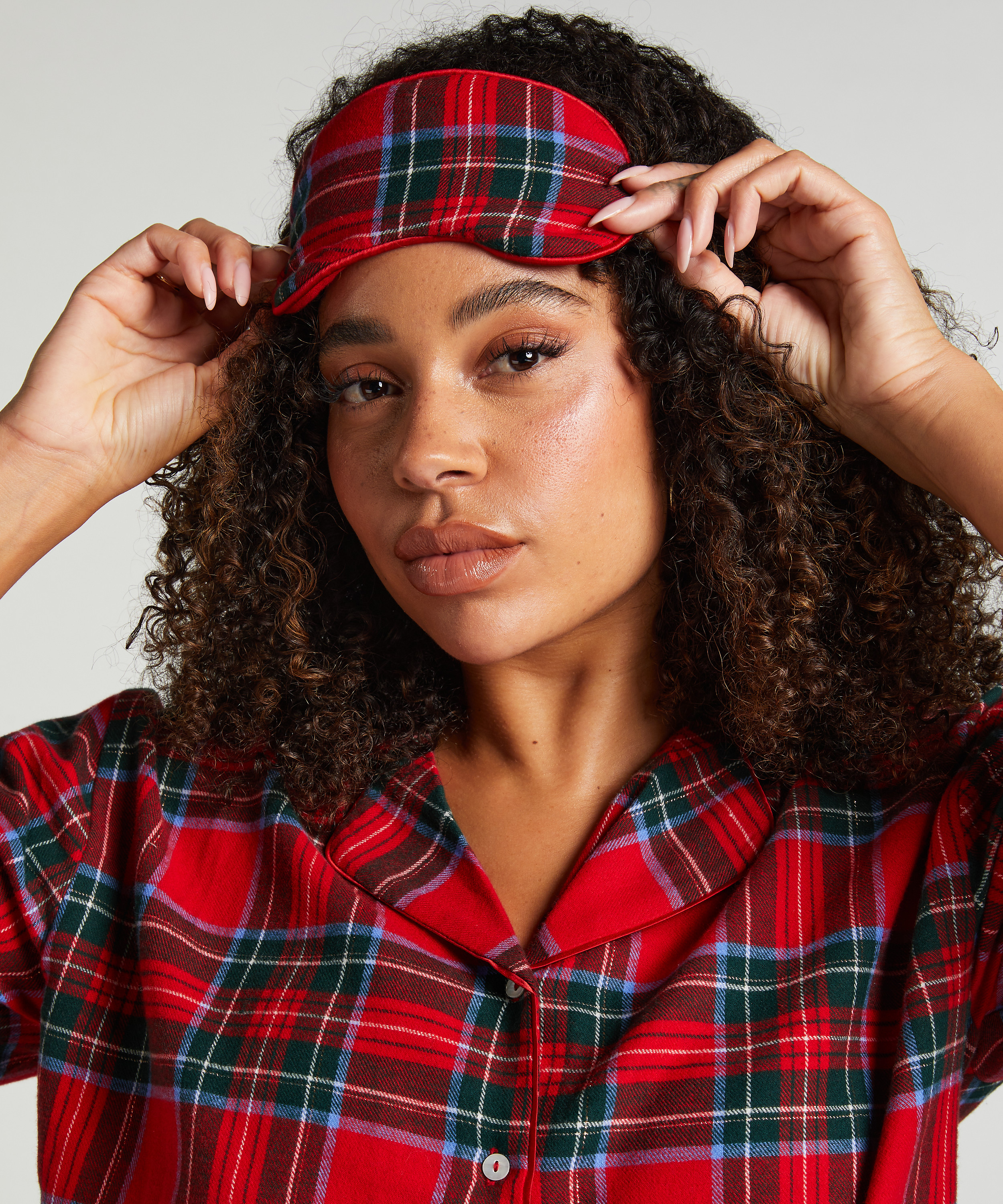 Sovmask Flanell, Röd, main