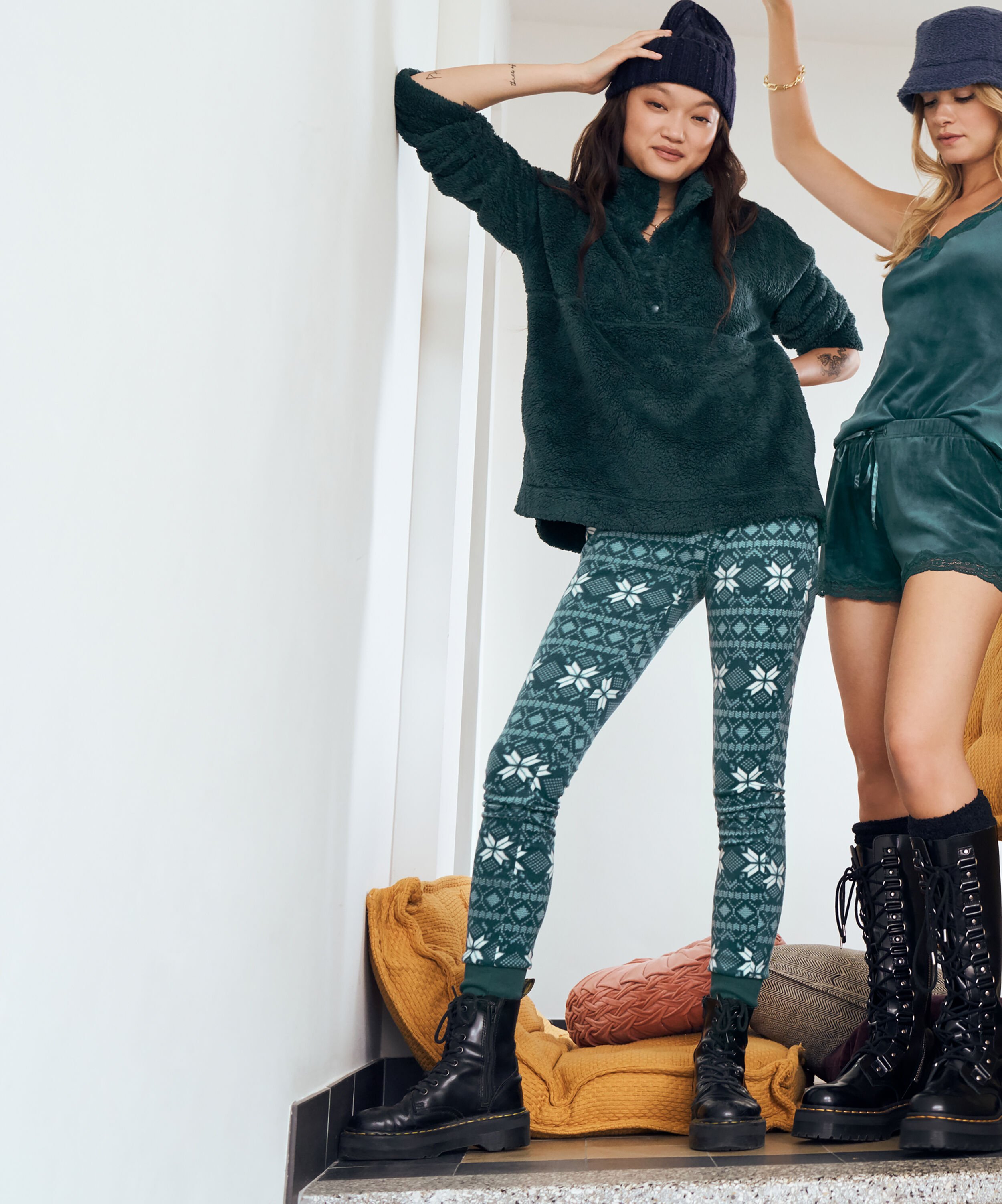 Leggings i mikofiber, Bl&aring;