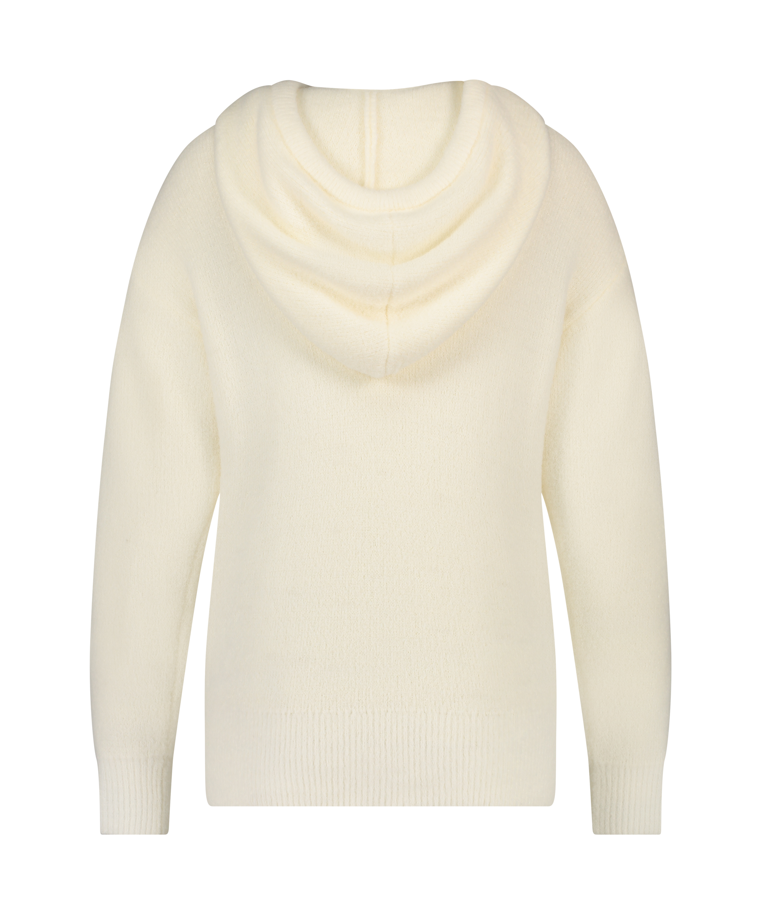 Premium Fluffly långärmad hoodie, Vit, main