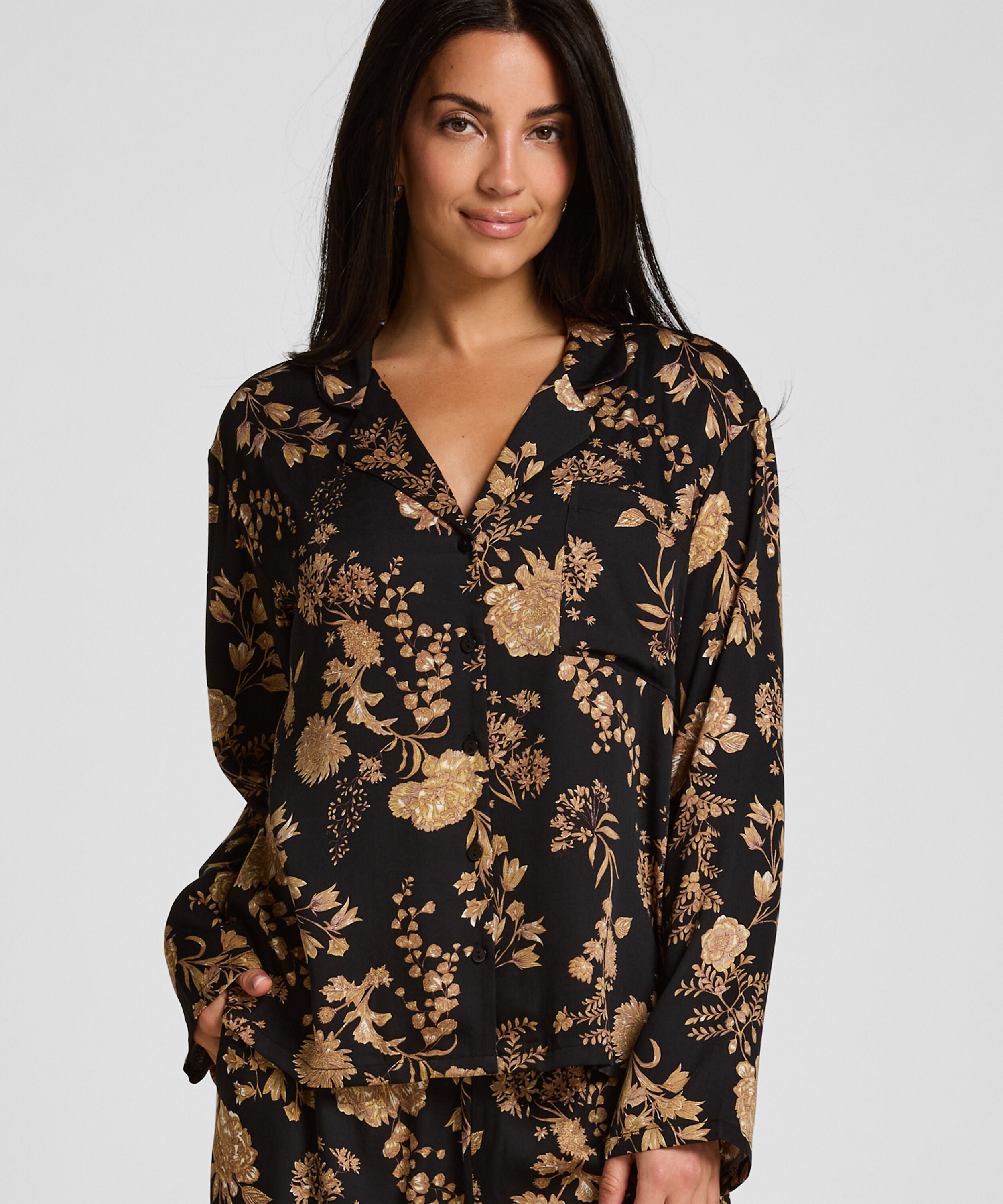 Pyjamasjacka Woven Print