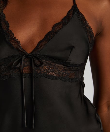 Linne Satin Marcela, Svart