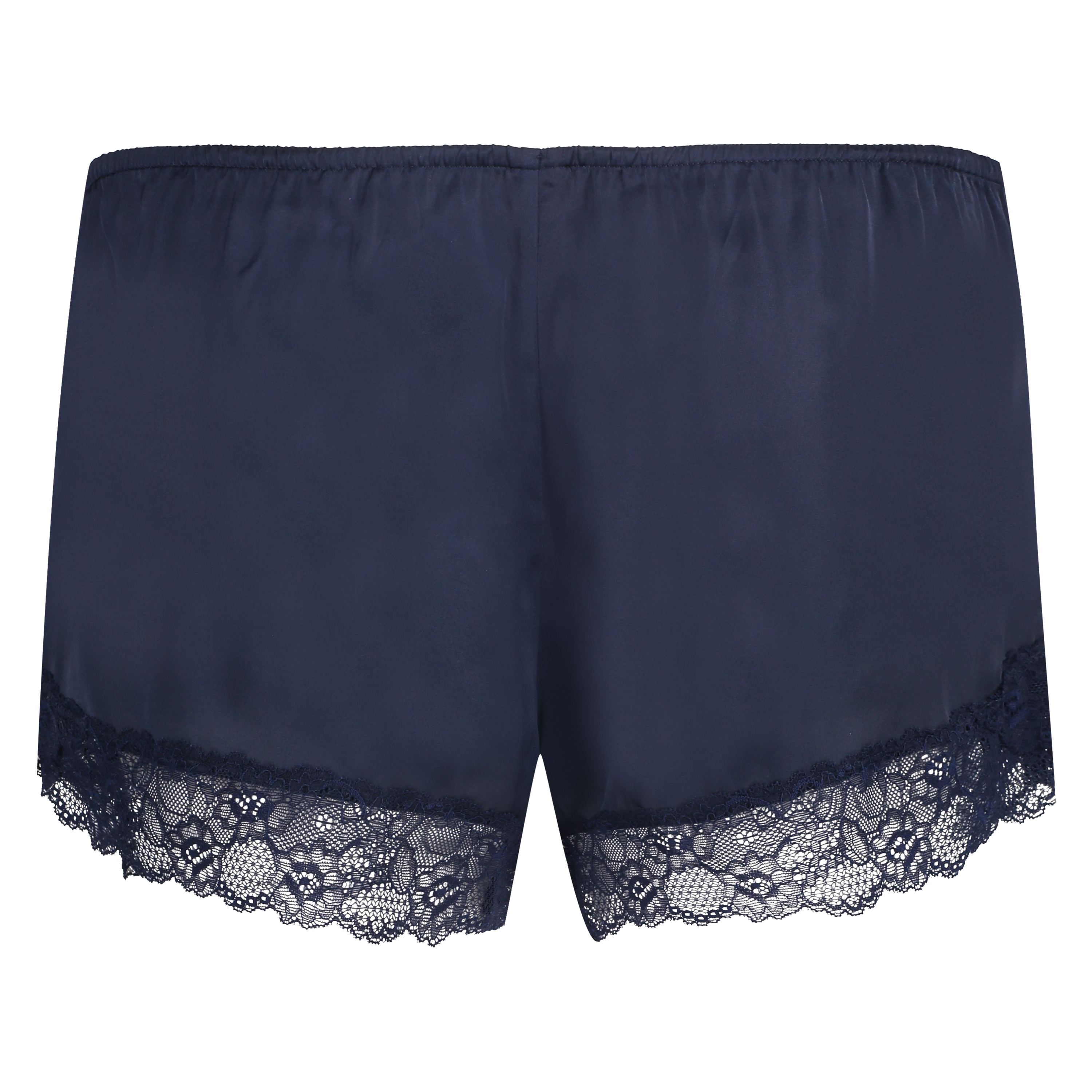 Satin pyjamasshorts, Blå, main