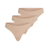 3-pack osynlig stringtrosa, Beige