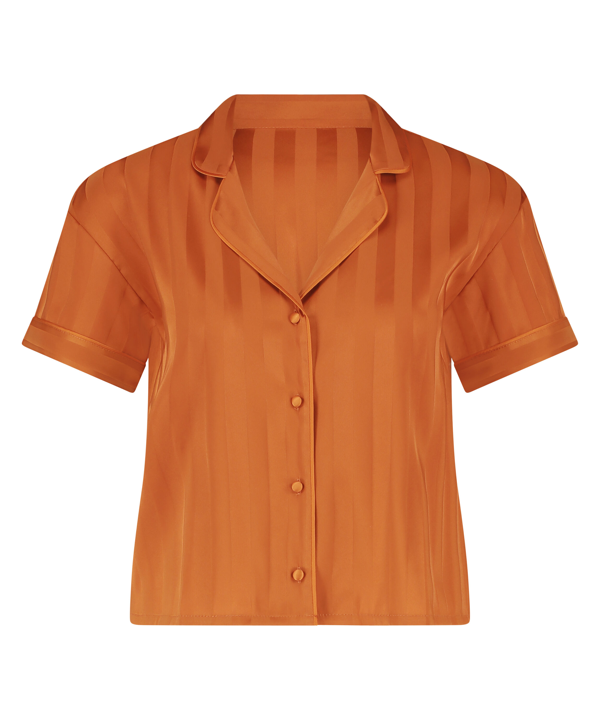 Kort&auml;rmad jacka i Satin, Orange