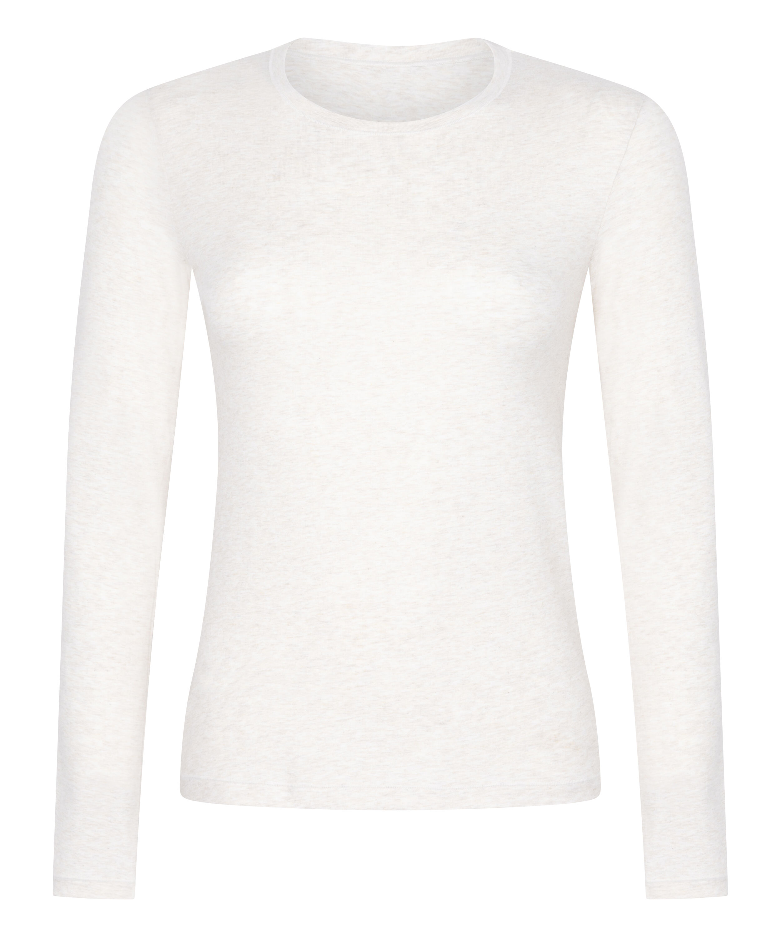 L&aring;ng&auml;rmad topp i mjuk bomull, Beige