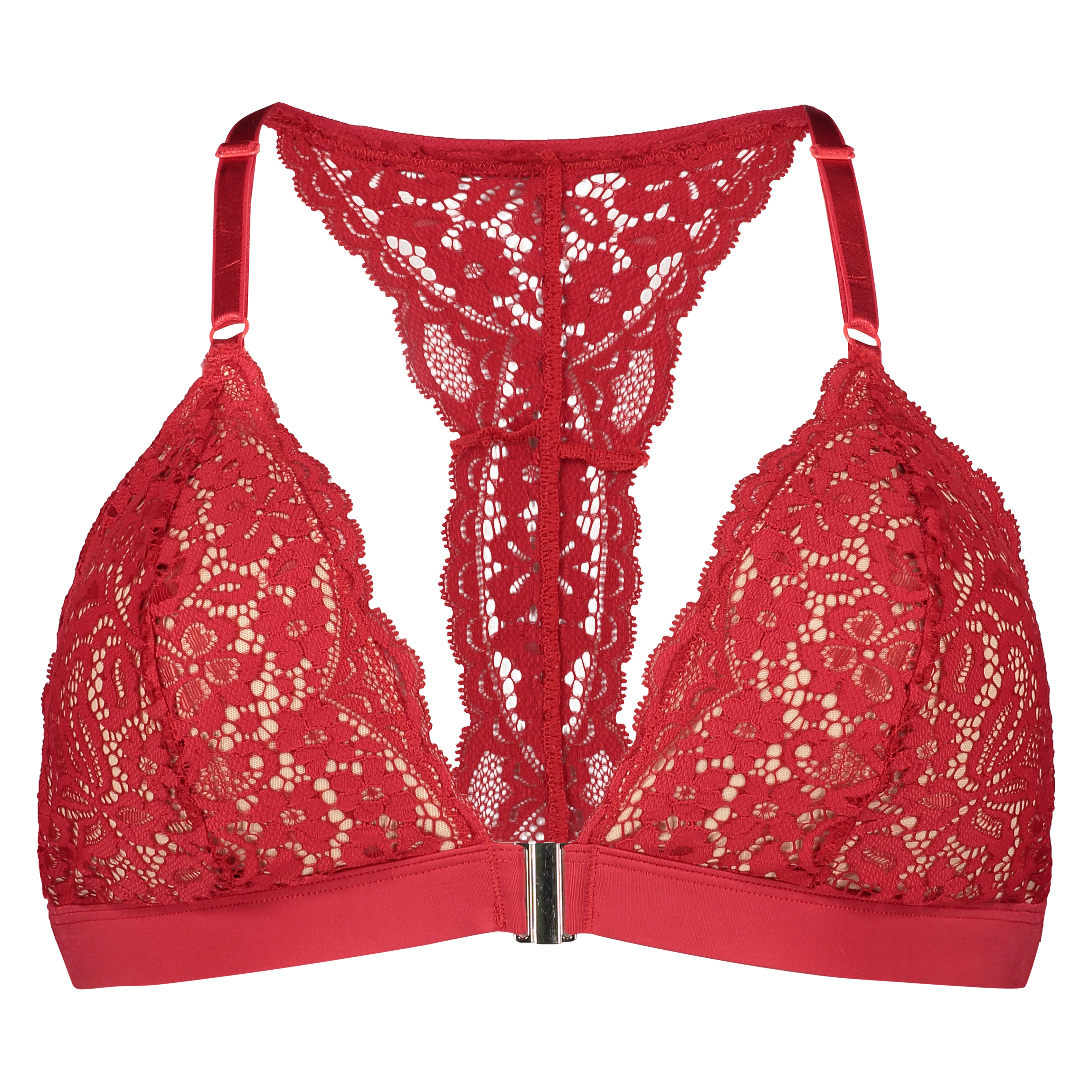 Vadderad triangel-bralette Rose, R&ouml;d, main