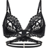 Anna open bralette, Svart