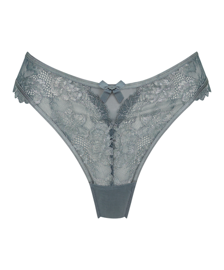 Meghan högt skuren brazilian-trosa, blå