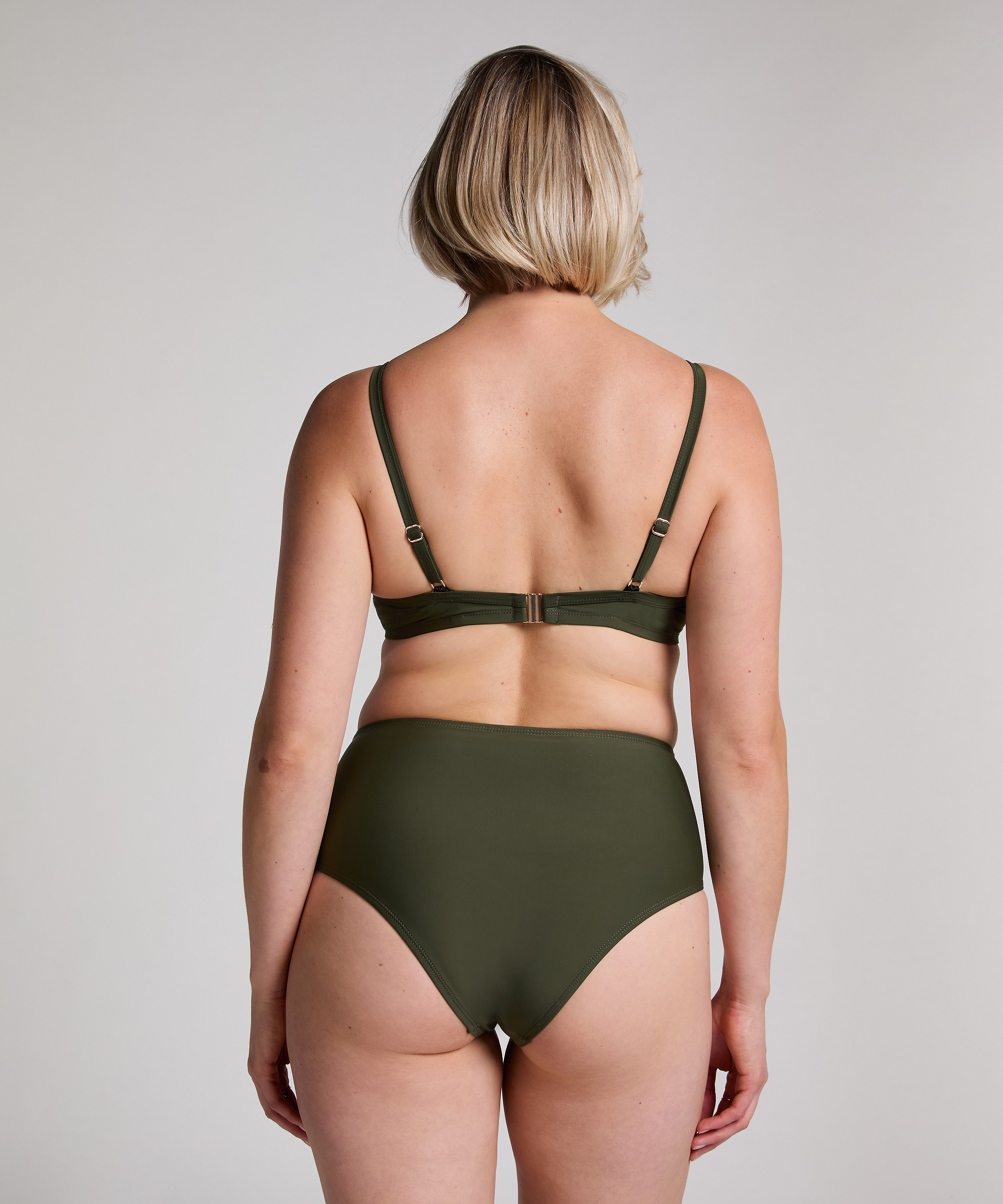 Högmidjade Cheeky Shaping Bikini Bottoms Luna, grön, main
