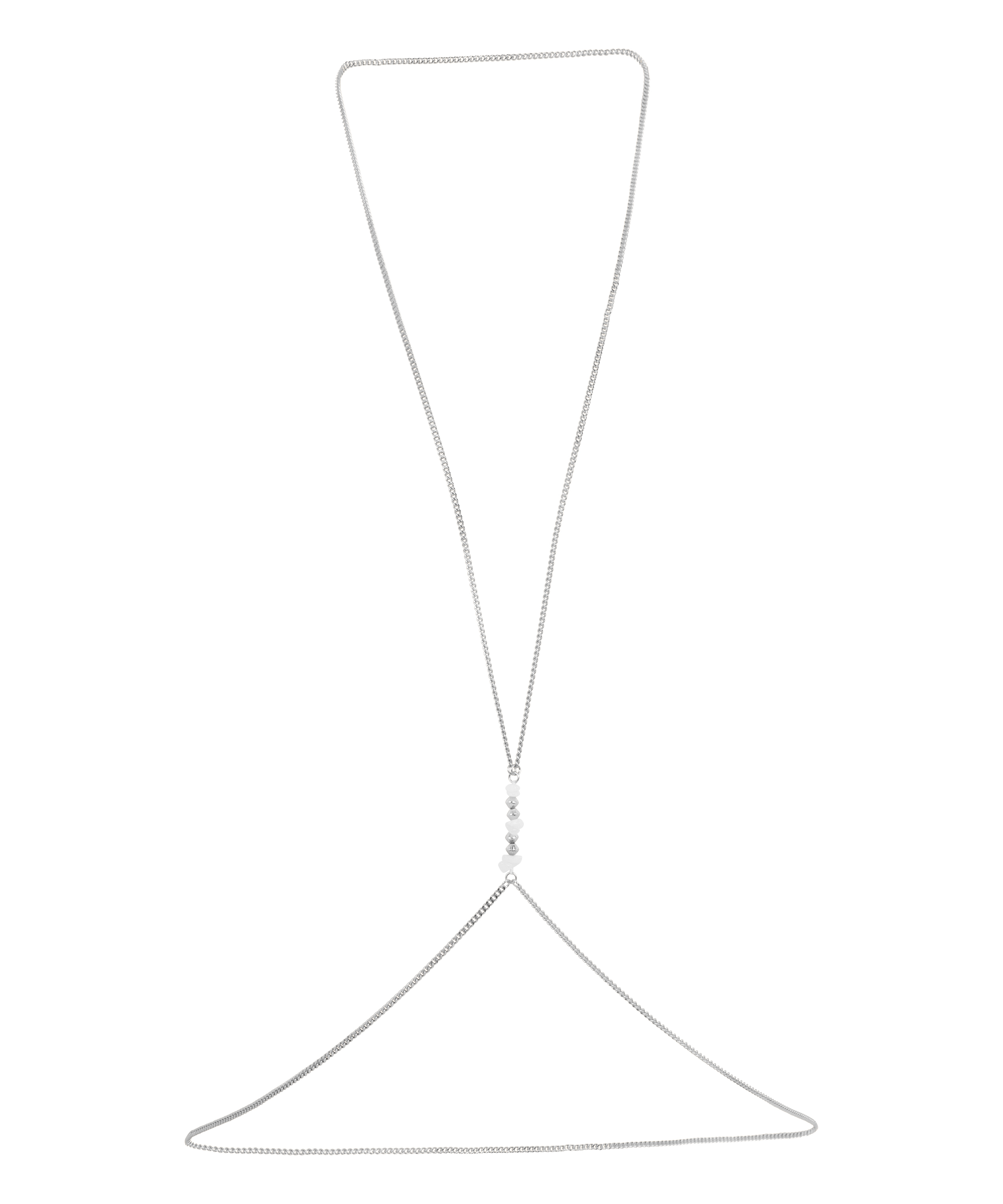 Pearl bodychain, Grå, main