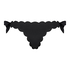 Scallop Goddess tanga-bikiniunderdel, Svart