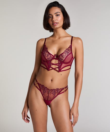 Icke-formpressad longline bygel-bh Scarlett, R&ouml;d