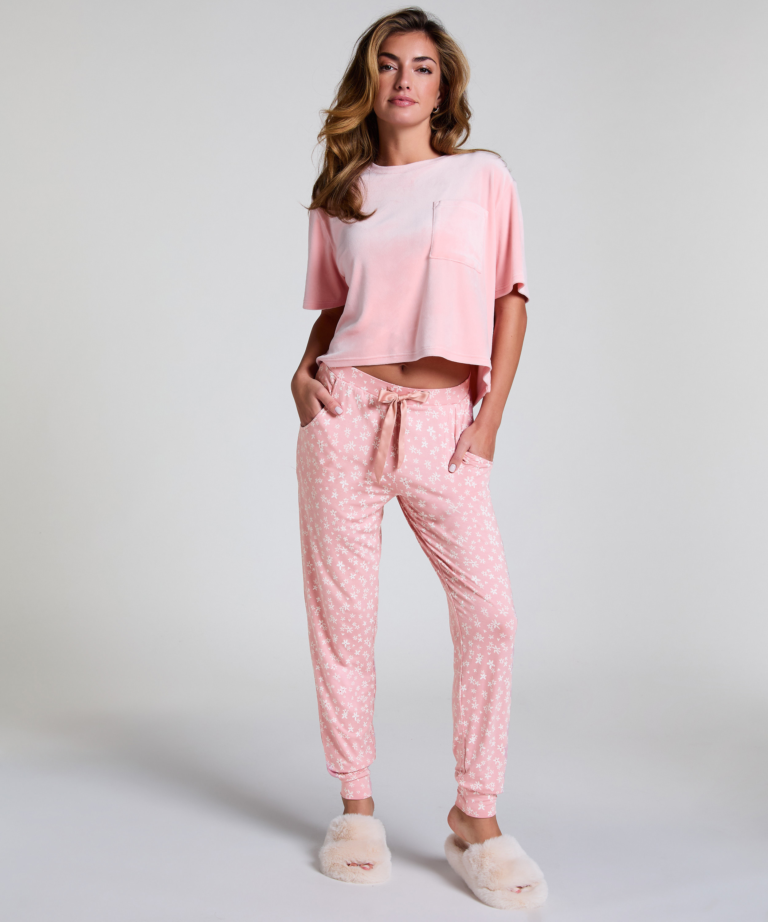 Pyjamasbyxa Jersey, Rosa, main