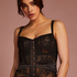 Amelia vadderad underwired bustier, Svart