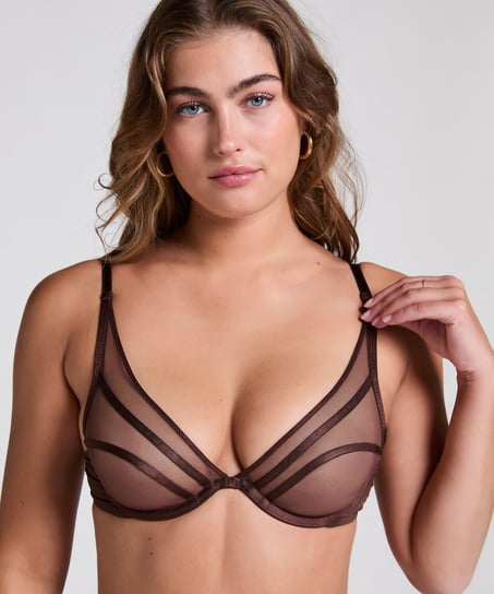 Icke formpressad bygel-bh Rianne, Brun