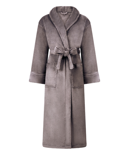 Mjuk badrock i fleece, Gr&aring;