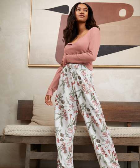 Pyjamastopp Rib, Rosa