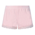 Velour- och spetsshort, Rosa