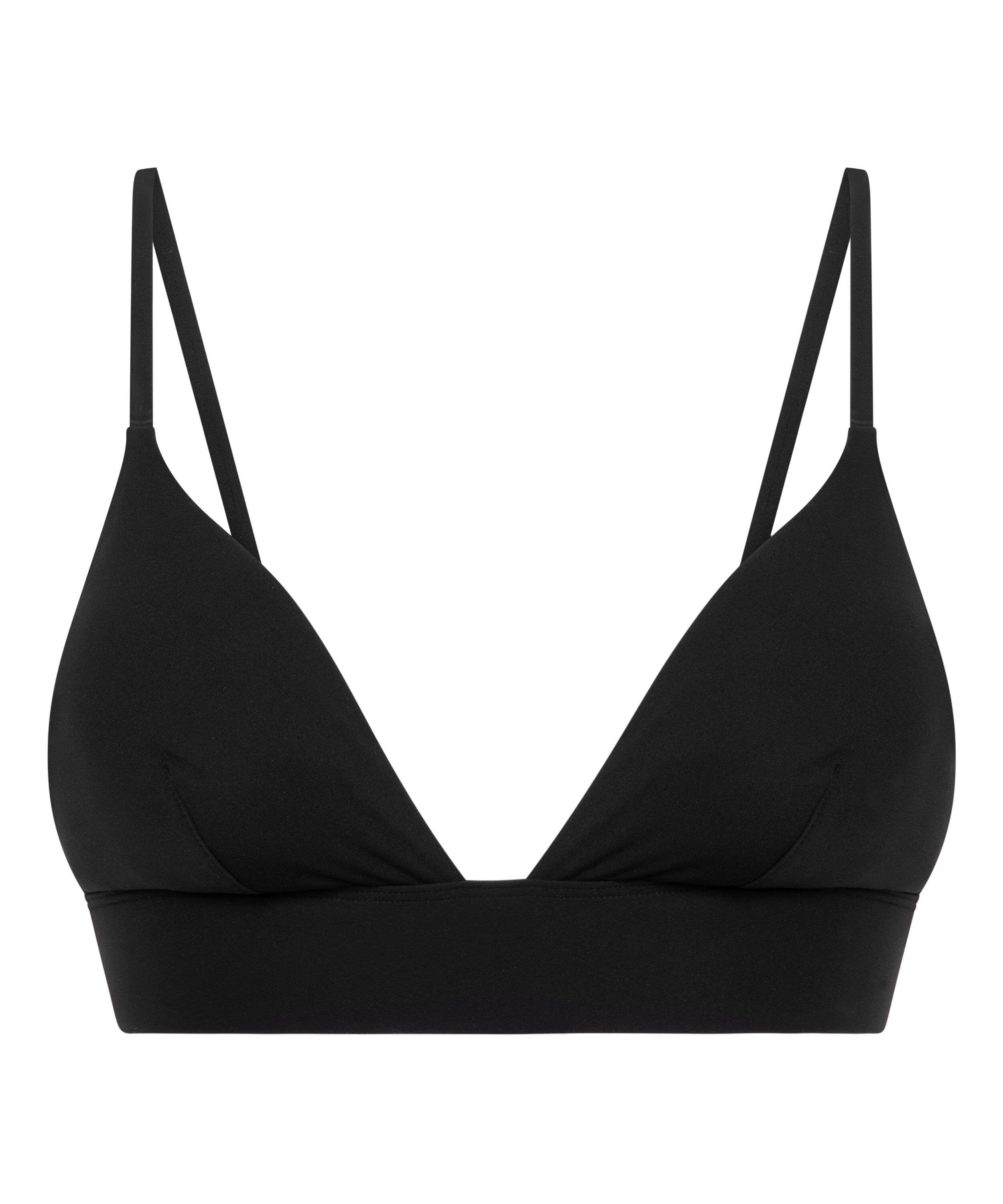 Triangel Bralette Smooth, Svart